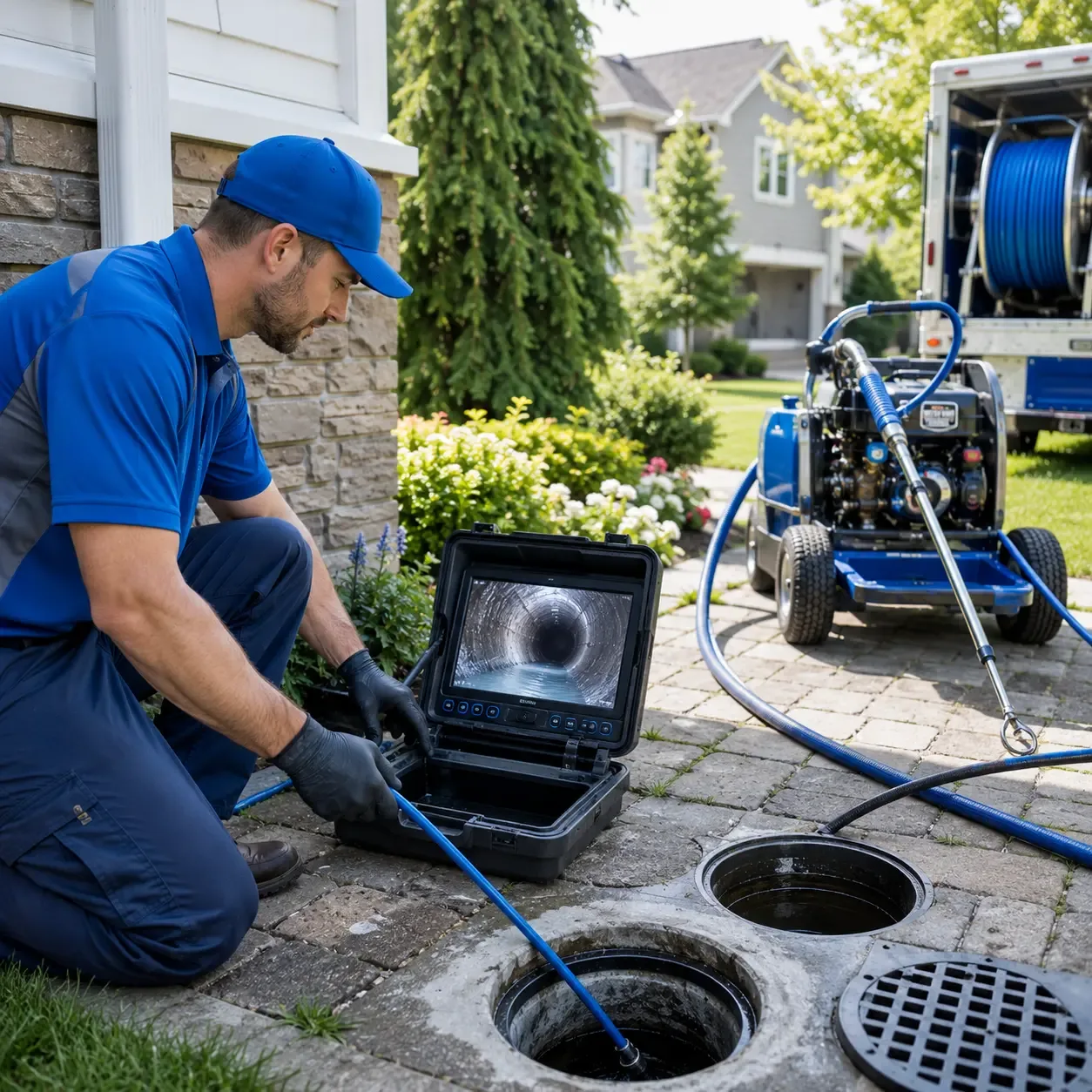 Outdoor drain cleaning professionals serving Elmwood, WI