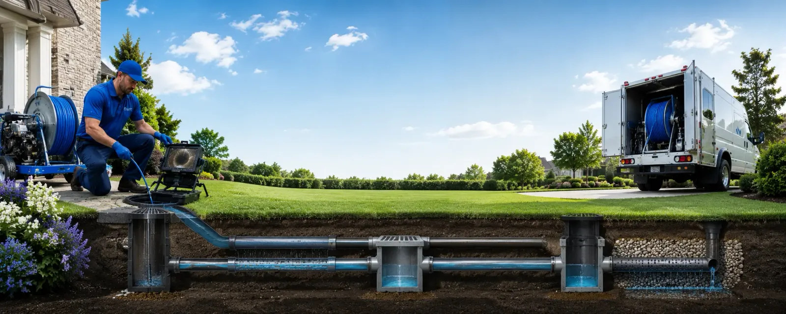 Outdoor drain cleaning information for Elmwood, WI